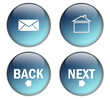 © mindscanner - Set of 4 home page buttons with glass effect