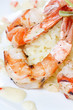 © Maksim Shebeko - king tiger prawn shrimp with rice.