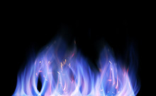 Blue Technical Isolated Flames