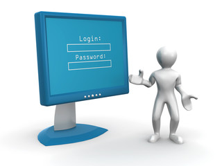 Poster - Monitor with Login and password