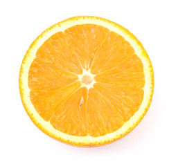 Wall Mural - Slice of orange. isolated on white.