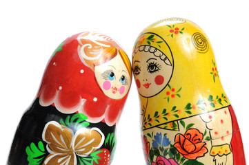 Wall Mural - matreshka doll isolated on white Matreshkas