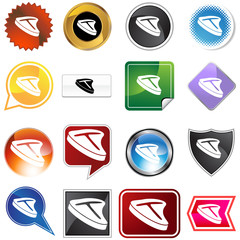 Sticker - t-bone steak icon set