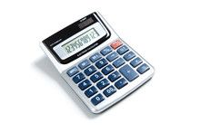 A Pocket Calculator On White