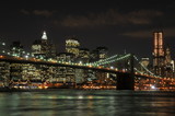 Fototapeta Nowy Jork - Brooklyn bridge & Lower Manhattan.