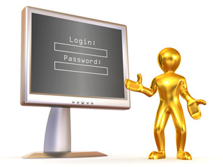 Poster - Monitor with Login and password