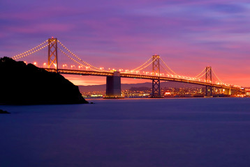 Wall Mural - Oakland Bay Bridge at night