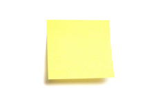 Yellow Post-it Isolated On White
