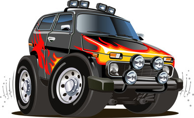 Vector cartoon jeep