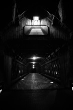 Covered Bridge At Night Glow