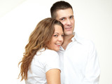 Fototapeta  - young couple smiling