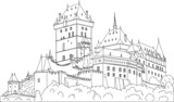 Fototapeta Boho - Gothic castle Karlstein (Carlstein) et Czech republic (Europe)