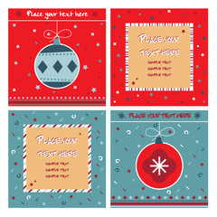 Sticker - red and blue note cards