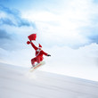 Weihnachtsmann auf der Ski Schanze