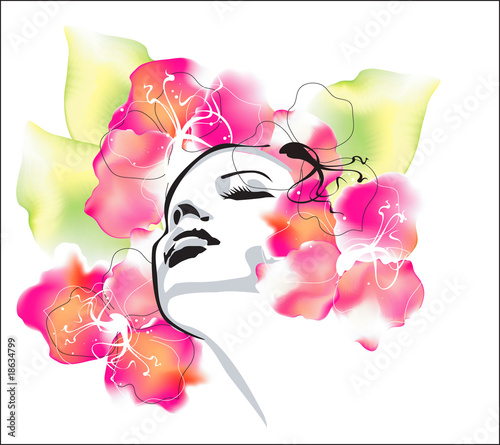 twarz-kobiety-wsrod-kolorowych-wiosennych-kwiatow-wektorowa-grafika