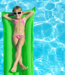 girl in the swimming pool