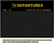 Empty International Airport Departures Board
