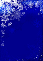 Wall Mural - darck blue christmas card