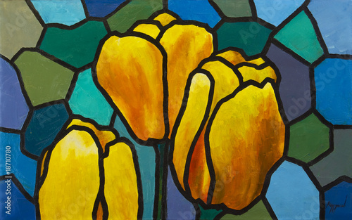 Nowoczesny obraz na płótnie Tulip