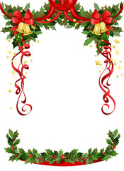 Canvas Print - Christmas frame with bells