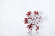 red and white snowflake