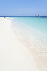 Canvas Print - white beach blue sea