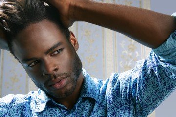 African american cute black young man portrait