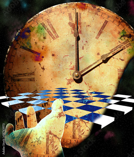 Naklejki Salvador Dali  czas-szachownicy