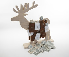 Reindeer Christmas Dollar Calendar