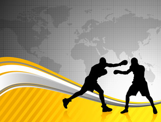 Wall Mural - boxing world championship background