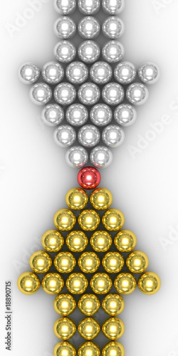leadership concept on white background. Isolated 3D image