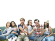 © Morgan - Group of People Relaxing Outdoors With Coffee