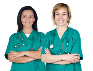 Wall Mural - Two doctor women