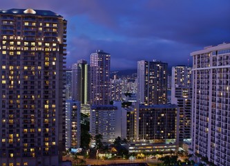  ホノルルの夜景