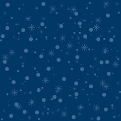 Wall Mural - winter texture with snowflakes