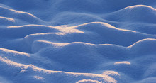 Blue Snow Texture In Winter