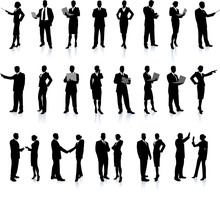 Business People Silhouette Super Set