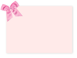 Wall Mural - Blank pink gift tag with a bow