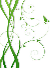 Green floral background