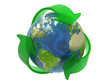 Recycle Symbol Around the Earth