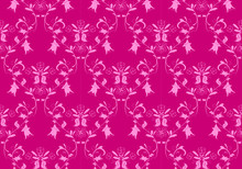 Seamless Pink Damask Background