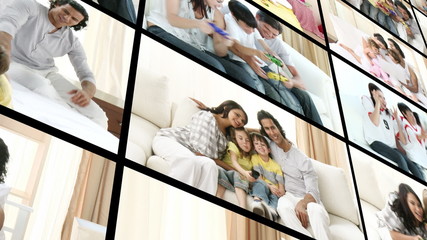 Wall Mural - family footage montage