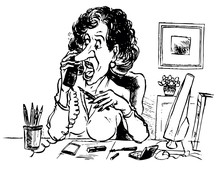 Business Lady Talking By Phone