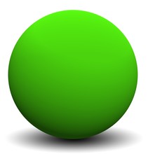 3d Green Sphere Isolated On White