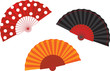 vector set spanish fan illustration