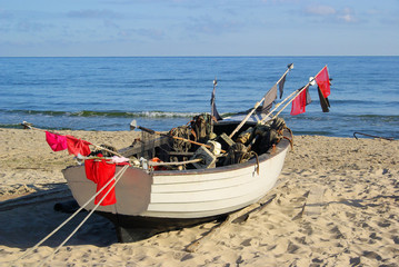 Wall Mural - Fischkutter am Strand - fishing cutter on the beach 14