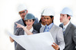 © WavebreakMediaMicro - A diverse group of architects studying a plan