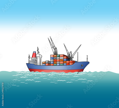 貨物船 Stock イラスト Adobe Stock