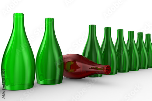 leadership concept on white background. Isolated 3D image