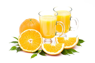 Sticker - orange juice and some fresh fruits